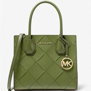 M. Kors Woven Leather Accordion Crossbody Bag